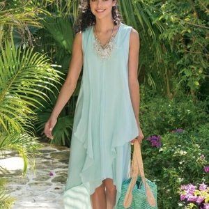 Soft Surroundings Amalfi SeaGlass Dress NEW